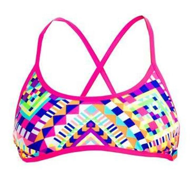 Funkita - White Diamond - Ladies Tie Down Bikini Top 2 Funkita - White Diamond - Ladies Tie Down Bikini Top - Image 2