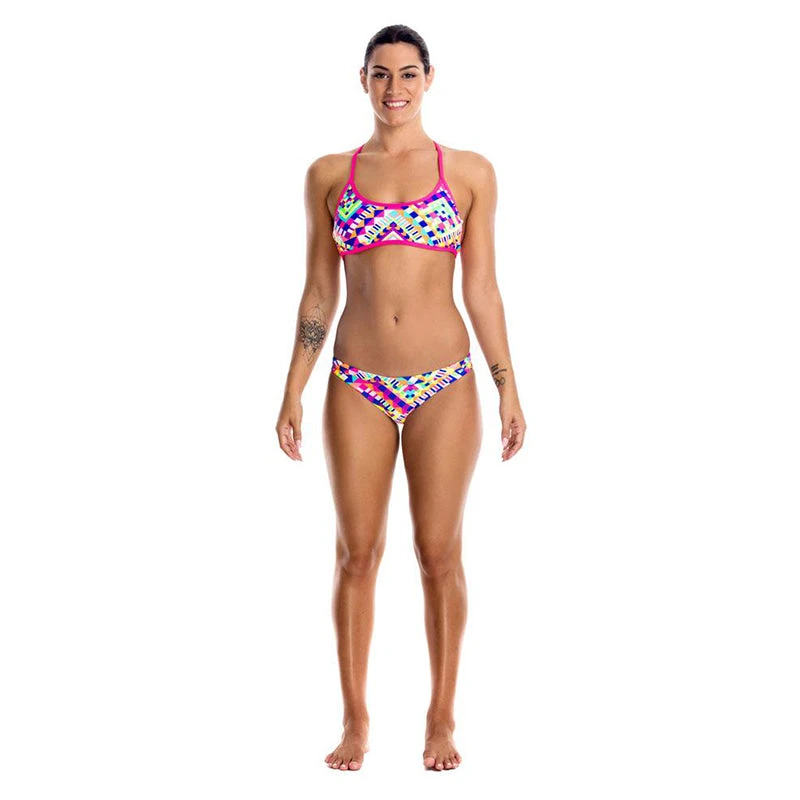 Funkita - White Diamond - Ladies Tie Down Bikini Top 4 Funkita - White Diamond - Ladies Tie Down Bikini Top - Image 4