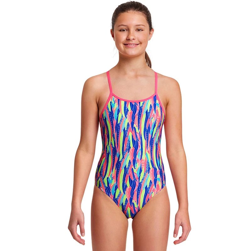 Funkita - Wing Tips - Girls Eco Diamond Back One Piece 1 Funkita - Wing Tips - Girls Eco Diamond Back One Piece