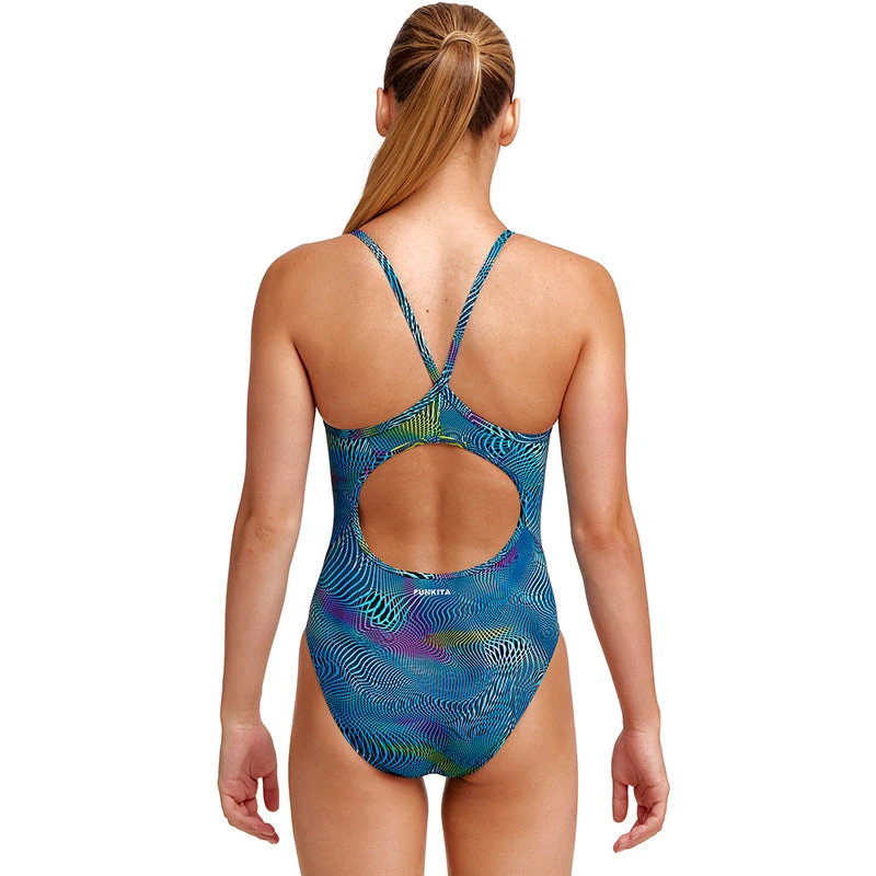 Funkita - Wires Crossed - Girls Diamond Back One Piece 3 Funkita - Wires Crossed - Girls Diamond Back One Piece - Image 3
