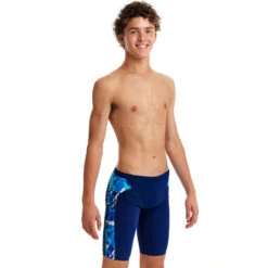 Funky Trunks - Bashed Blue - Boys Training Jammers -Swim and Beyond funky trunks bashed blue boys training jammers 5