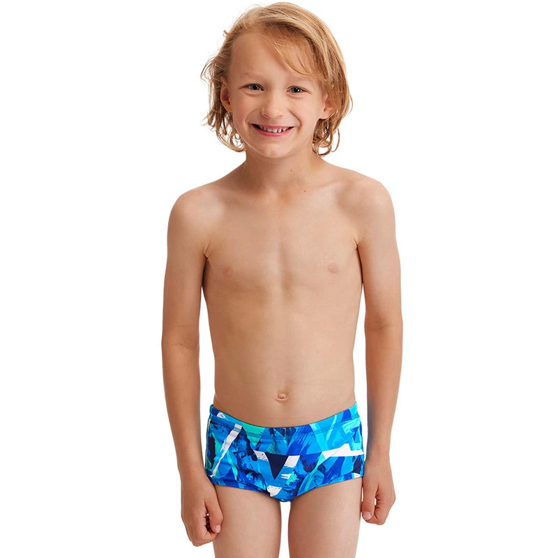 Funky Trunks - Bashed Blue - Toddler Boys Printed Trunks 1 Funky Trunks - Bashed Blue - Toddler Boys Printed Trunks