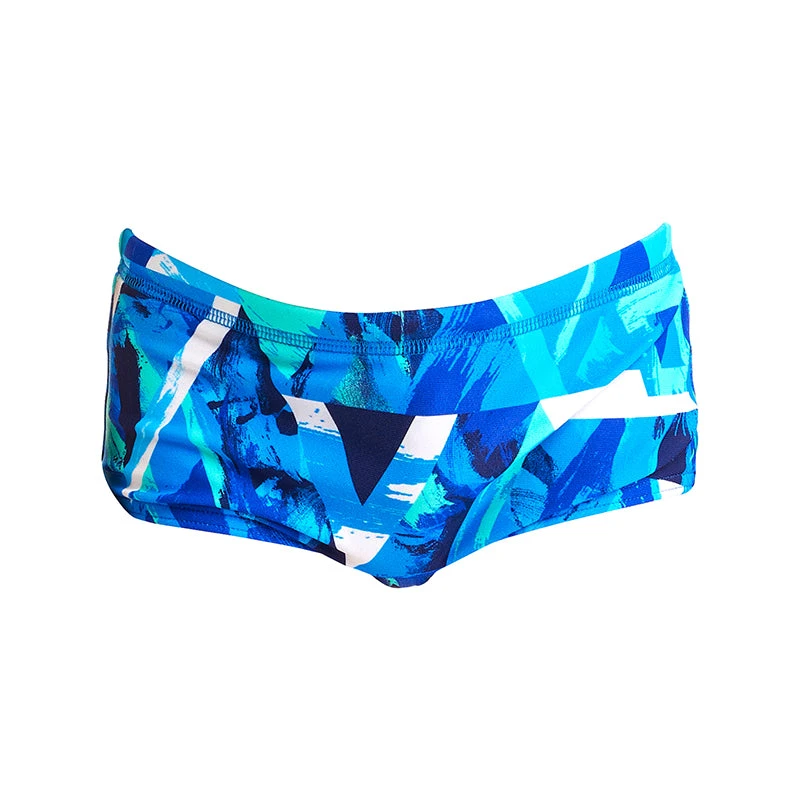 Funky Trunks - Bashed Blue - Toddler Boys Printed Trunks 2 Funky Trunks - Bashed Blue - Toddler Boys Printed Trunks - Image 2