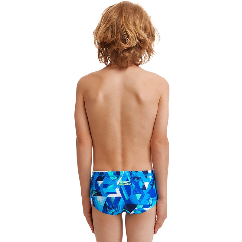 Funky Trunks - Bashed Blue - Toddler Boys Printed Trunks 3 Funky Trunks - Bashed Blue - Toddler Boys Printed Trunks - Image 3