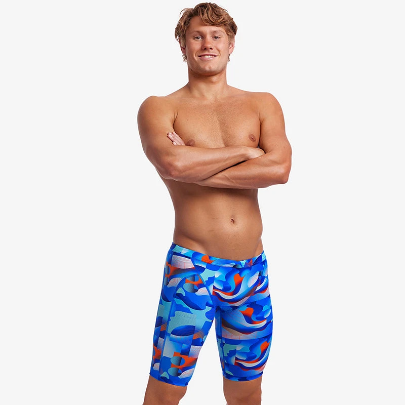 Funky Trunks - Battle Blue - Mens Training Jammers 4 Funky Trunks - Battle Blue - Mens Training Jammers - Image 4