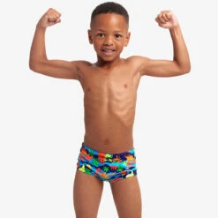 Funky Trunks - Big Bronto - Toddler Boys Printed Trunks -Swim and Beyond funky trunks big bronto toddler boys printed trunks 5