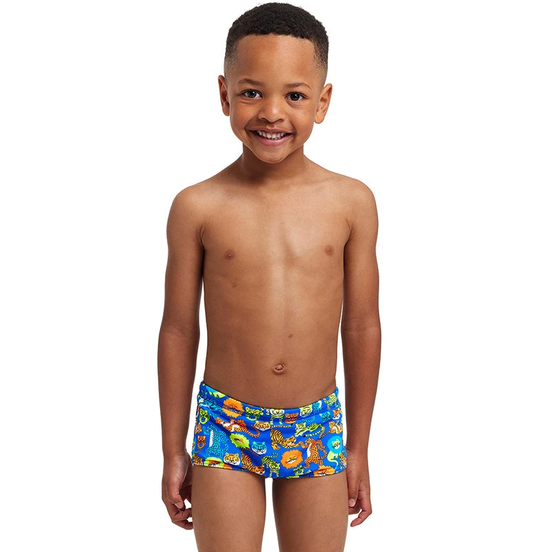 Funky Trunks - Big Cat Bash - Toddler Boys Printed Trunks 1 Funky Trunks - Big Cat Bash - Toddler Boys Printed Trunks