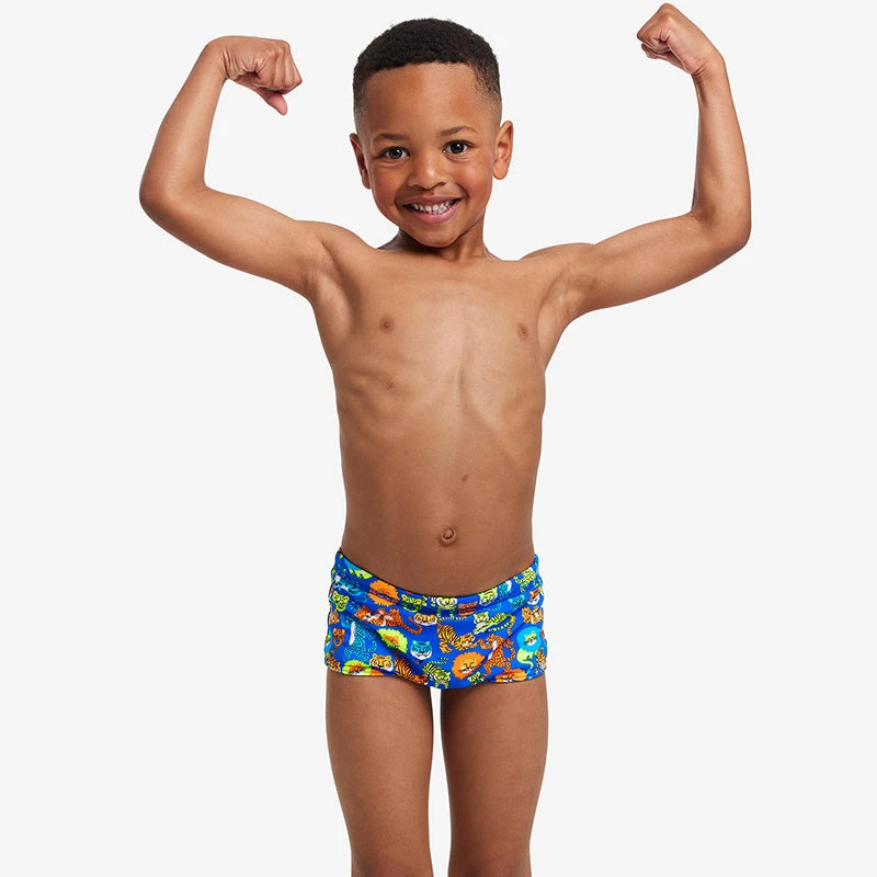 Funky Trunks - Big Cat Bash - Toddler Boys Printed Trunks 5 Funky Trunks - Big Cat Bash - Toddler Boys Printed Trunks - Image 5