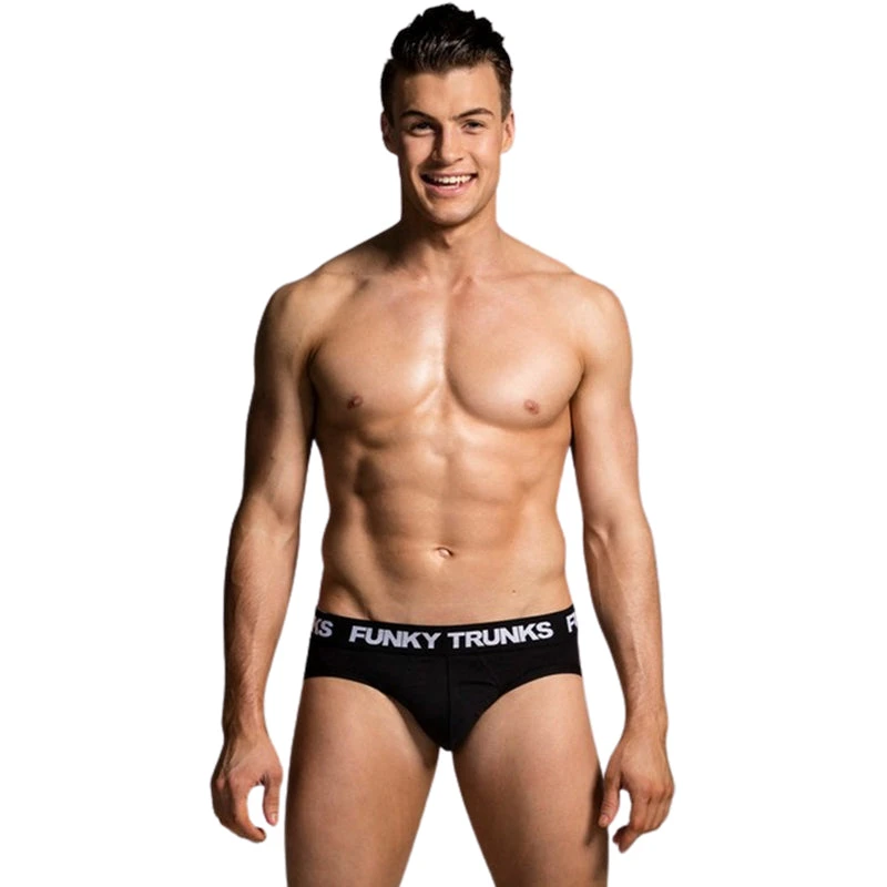 Funky Trunks - Black Attack - Mens Underwear Briefs 1 Funky Trunks - Black Attack - Mens Underwear Briefs