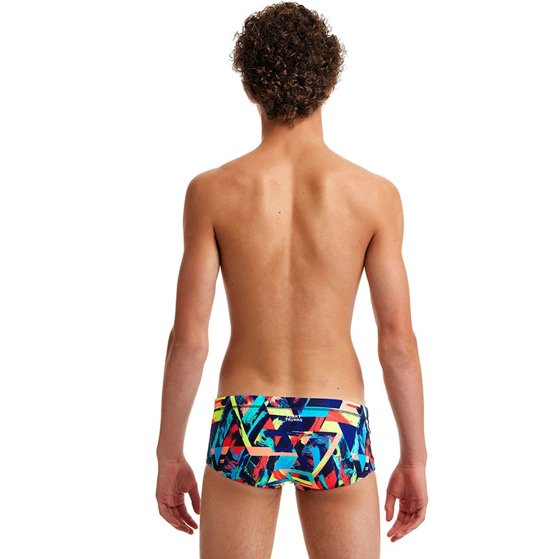 Funky Trunks - Blocked Bars - Boys Sidewinder Trunks 3 Funky Trunks - Blocked Bars - Boys Sidewinder Trunks - Image 3