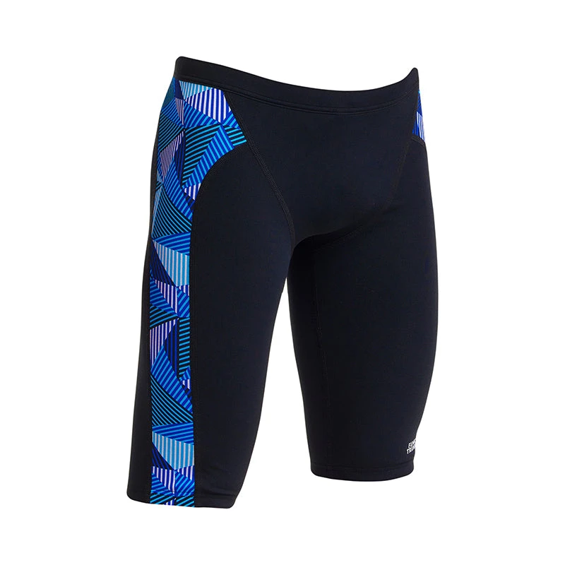 Funky Trunks - Blue Bars - Boys Training Jammers 2 Funky Trunks - Blue Bars - Boys Training Jammers - Image 2
