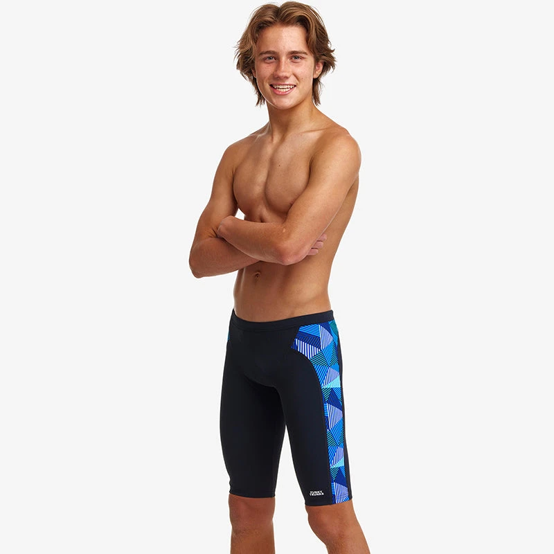 Funky Trunks - Blue Bars - Boys Training Jammers 5 Funky Trunks - Blue Bars - Boys Training Jammers - Image 5