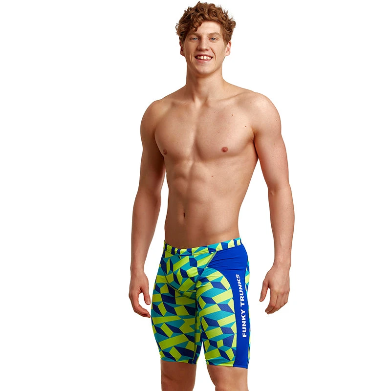 Funky Trunks - Blue Blockers - Mens Training Jammers 1 Funky Trunks - Blue Blockers - Mens Training Jammers