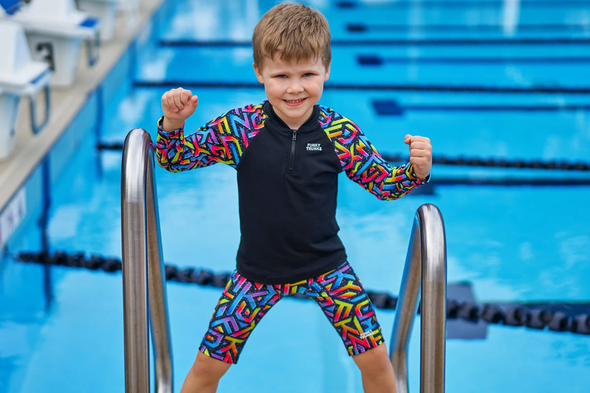 Funky Trunks - Brand Galaxy - Toddler Boys Zippy Rash Vest 5 Funky Trunks - Brand Galaxy - Toddler Boys Zippy Rash Vest - Image 5