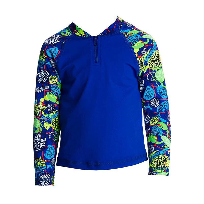 Funky Trunks - Catch Of The Day Toddler Boys Zippy Rash Vest 2 Funky Trunks - Catch Of The Day Toddler Boys Zippy Rash Vest - Image 2