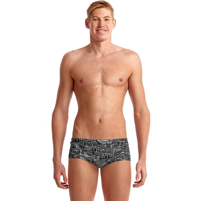 Funky Trunks - City Shadows - Mens Plain Front Trunks 1 Funky Trunks - City Shadows - Mens Plain Front Trunks