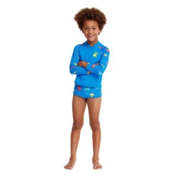 Funky Trunks - Dino Soup - Toddler Boys Zippy Rash Vest -Swim and Beyond funky trunks dino soup toddler boys zippy rash vest 5