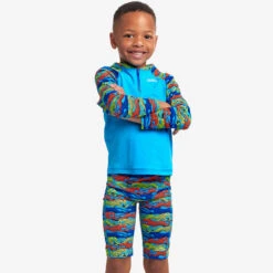 Funky Trunks - No Cheating - Toddler Boys Eco Zippy Rash Vest 8 Funky Trunks - No Cheating - Toddler Boys Eco Zippy Rash Vest -Swim and Beyond funky trunks no cheating toddler boys zippy rash vest 4