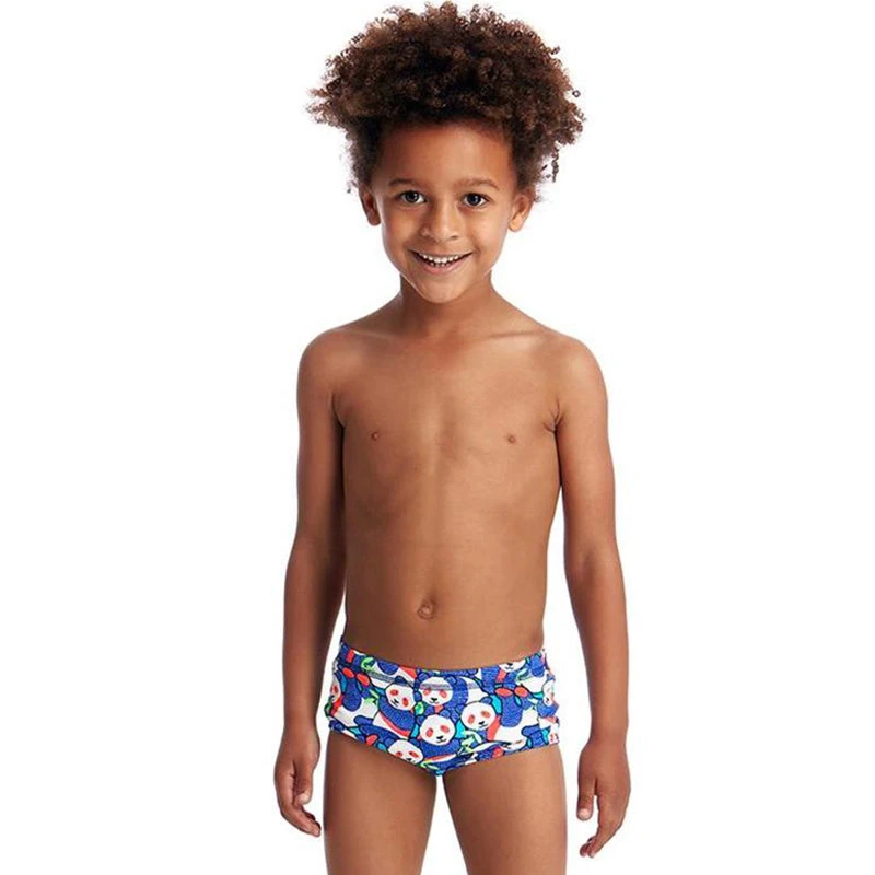 Funky Trunks - Pandamania Toddler Boys Eco Printed Trunk 1 Funky Trunks - Pandamania Toddler Boys Eco Printed Trunk