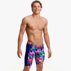 Funky Trunks - Patch Panels - Mens Training Jammers -Swim and Beyond funky trunks patch panels mens training jammers 5