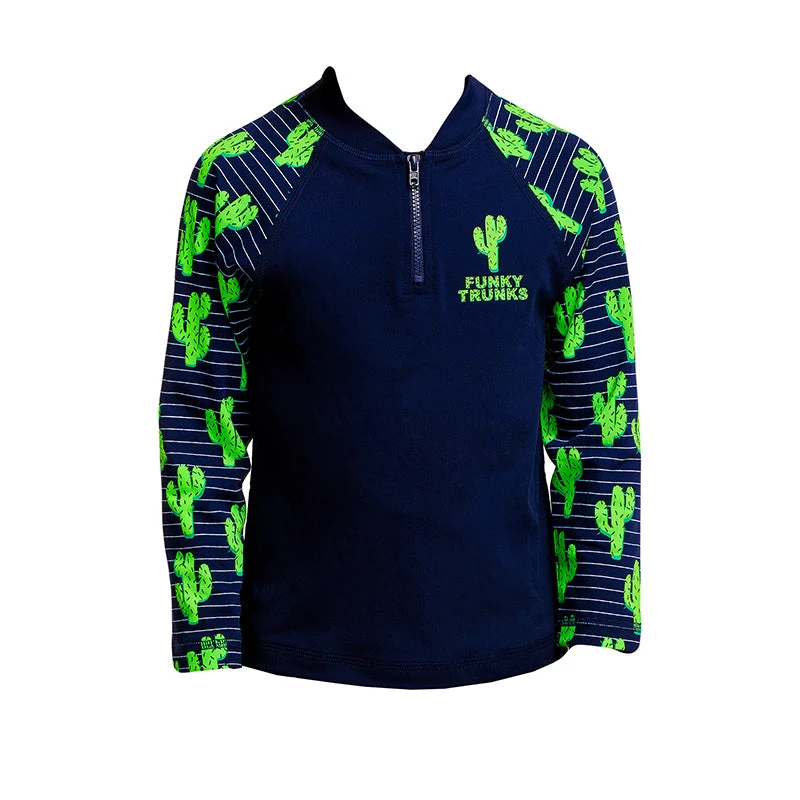 Funky Trunks - Prickly Pete - Toddler Boys Zippy Rash Vest 2 Funky Trunks - Prickly Pete - Toddler Boys Zippy Rash Vest - Image 2