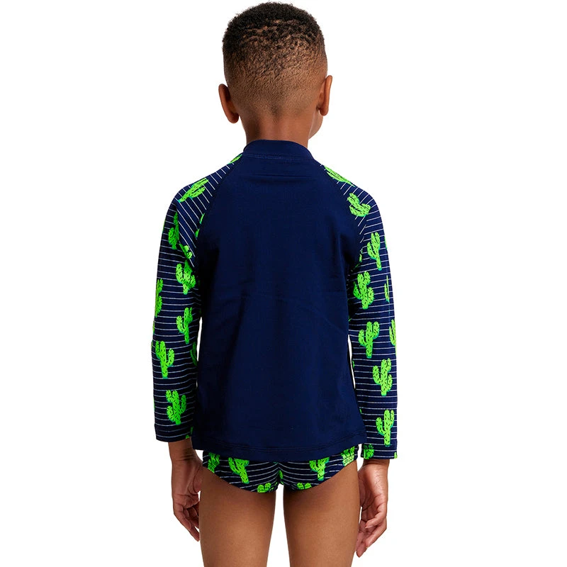Funky Trunks - Prickly Pete - Toddler Boys Zippy Rash Vest 3 Funky Trunks - Prickly Pete - Toddler Boys Zippy Rash Vest - Image 3