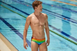Funky Trunks - Rainbow Racer - Men's Classic Briefs -Swim and Beyond funky trunks rainbow racer mens classic briefs 4