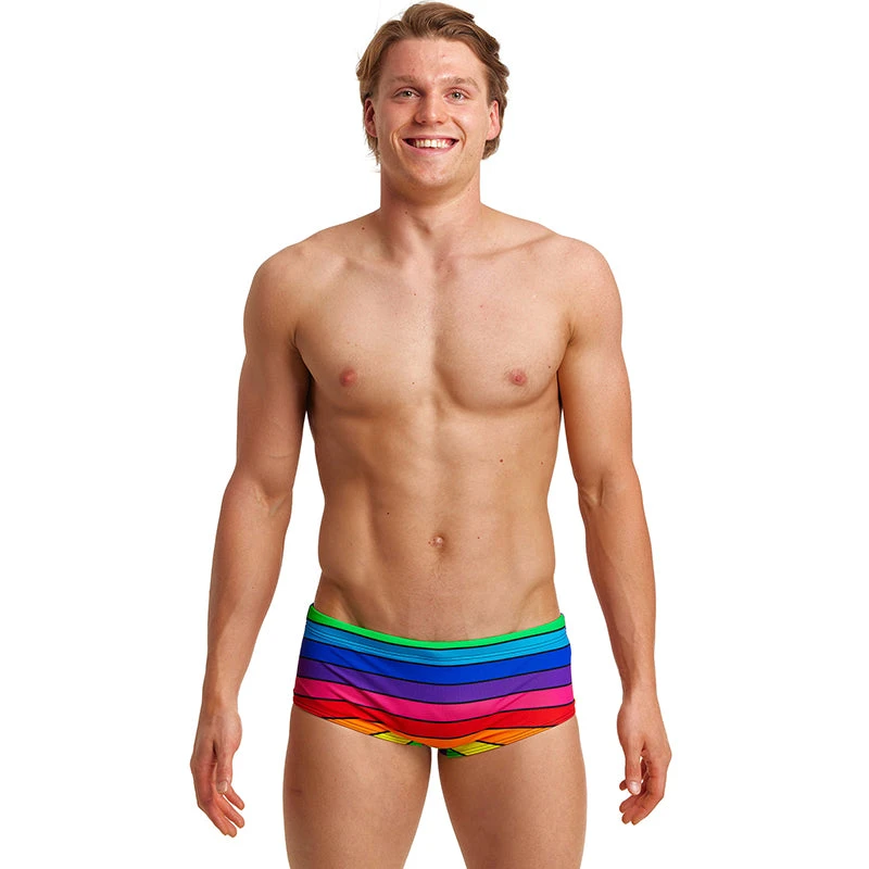 Funky Trunks - Rainbow Racer - Mens Sidewinder Trunks 1 Funky Trunks - Rainbow Racer - Mens Sidewinder Trunks