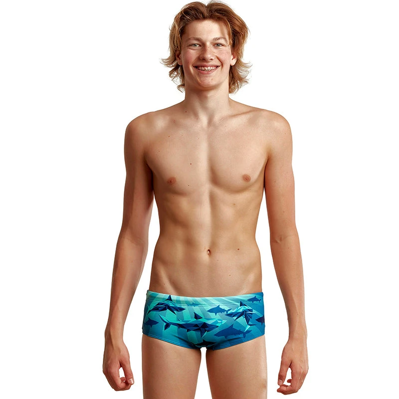 Funky Trunks - Shark Bay - Boys Sidewinder Trunks 1 Funky Trunks - Shark Bay - Boys Sidewinder Trunks