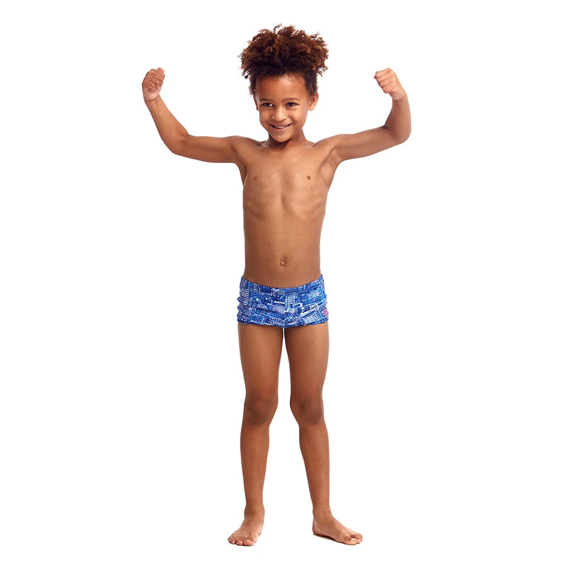 Funky Trunks - Sky City - Toddler Boy's Square Trunks 5 Funky Trunks - Sky City - Toddler Boy's Square Trunks - Image 5