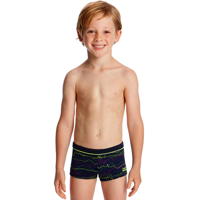 Funky Trunks - Sound System Toddler Boys Square Trunk 1 Funky Trunks - Sound System Toddler Boys Square Trunk