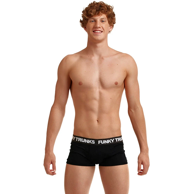 Funky Trunks - Still Black Mens Underwear Trunks 1 Funky Trunks - Still Black Mens Underwear Trunks
