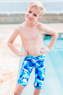 Funky Trunks - White Pointer - Toddler Boys Miniman Jammers -Swim and Beyond funky trunks white pointer toddler boys miniman jammers 7