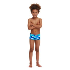 Funky Trunks - White Pointer - Toddler Boys Printed Trunks -Swim and Beyond funky trunks white pointer toddler boys printed trunks 4