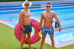 Funky Trunks - White Stripes Mens Shorty Shorts Short 10 Funky Trunks - White Stripes Mens Shorty Shorts Short -Swim and Beyond funky trunks white stripes mens shorty shorts short 5