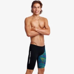 Funky Trunks - Wires Crossed - Mens Training Jammers -Swim and Beyond funky trunks wires crossed mens training jammers 7