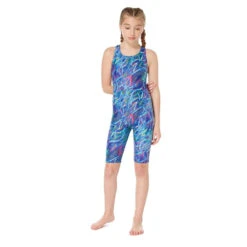 Maru Girls Swimwear - Aquarius Pacer Legsuit - Blue/Pink -Swim and Beyond maru aquarius pacer legsuit girls swimwear one piece 3
