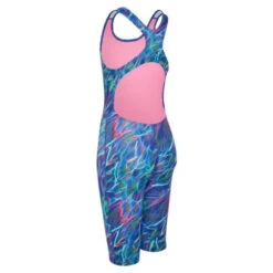 Maru Girls Swimwear - Aquarius Pacer Legsuit - Blue/Pink -Swim and Beyond maru aquarius pacer legsuit girls swimwear one piece 6