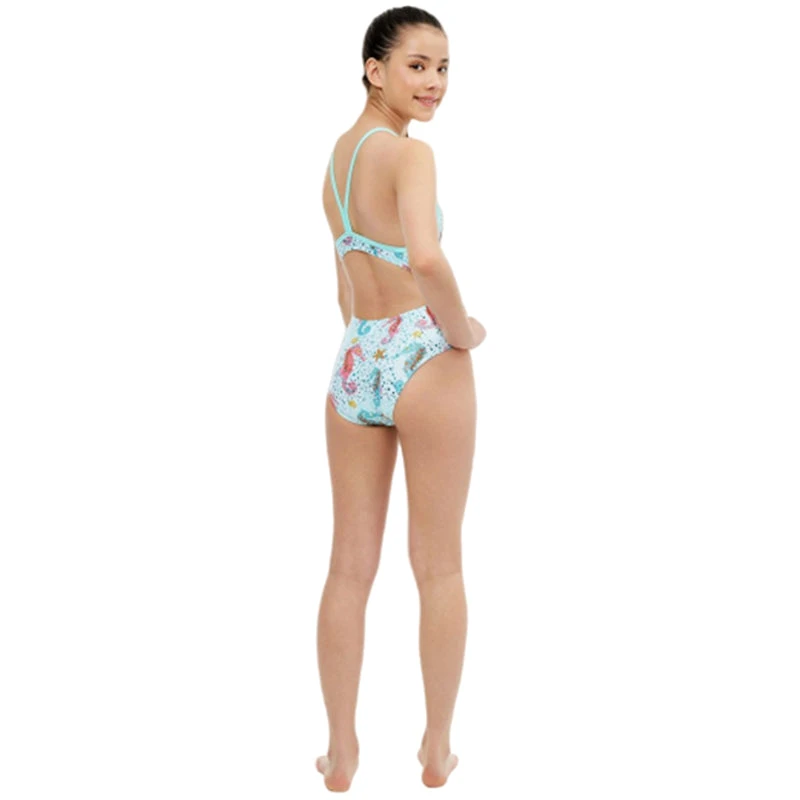 Maru - Bubbles Ecotech Sparkle Fly Back Girls Swimsuit - Aqua 2 Maru - Bubbles Ecotech Sparkle Fly Back Girls Swimsuit - Aqua - Image 2