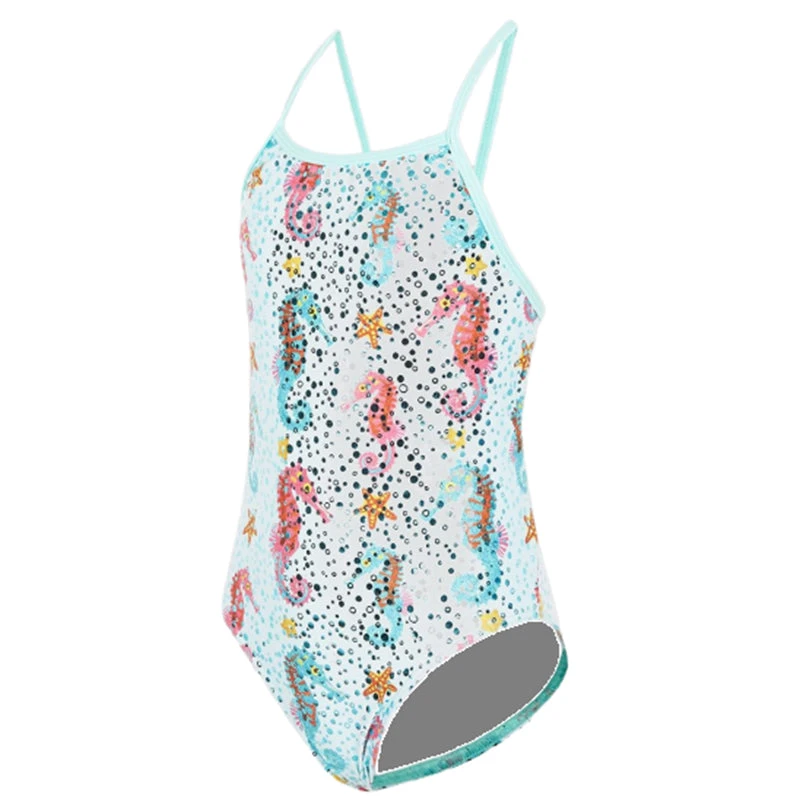 Maru - Bubbles Ecotech Sparkle Fly Back Girls Swimsuit - Aqua 3 Maru - Bubbles Ecotech Sparkle Fly Back Girls Swimsuit - Aqua - Image 3
