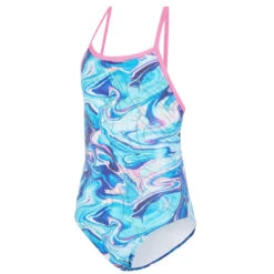 Maru - Marble Run Ecotech Sparkle Fly Back Girls Swimsuit - Blue/Pink 6 Maru - Marble Run Ecotech Sparkle Fly Back Girls Swimsuit - Blue/Pink -Swim and Beyond maru girls marble run ecotech sparkle fly back blue pink 3