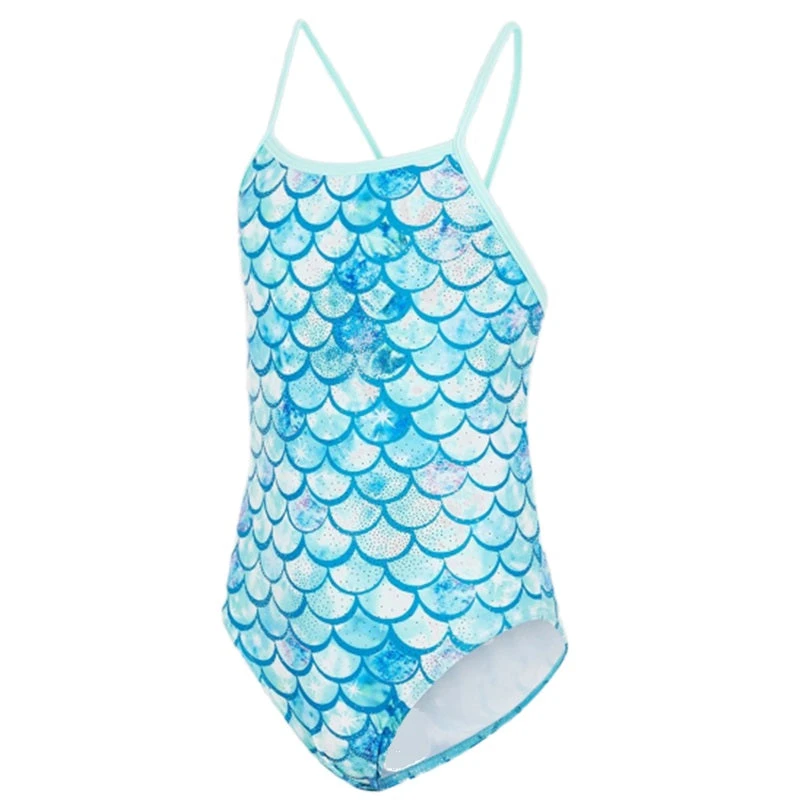 Maru - Shimmer Ecotech Sparkle Fly Back Girls Swimsuit - Aqua 3 Maru - Shimmer Ecotech Sparkle Fly Back Girls Swimsuit - Aqua - Image 3