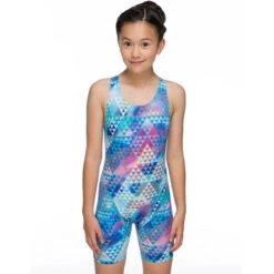 Maru Girls Swimwear - Tri Pacer Shortie Legs Blue -Swim and Beyond maru girls swimwear tri pacer shortie legs blue 3