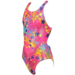 Maru - Wizzy Sparkle Rave Back Girls Swimsuit - Pink/Silver 7 Maru - Wizzy Sparkle Rave Back Girls Swimsuit - Pink/Silver -Swim and Beyond maru girls swimwear wizzy sparkle rave back pink silver 2