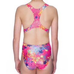 Maru - Wizzy Sparkle Rave Back Girls Swimsuit - Pink/Silver 6 Maru - Wizzy Sparkle Rave Back Girls Swimsuit - Pink/Silver -Swim and Beyond maru girls swimwear wizzy sparkle rave back pink silver 3