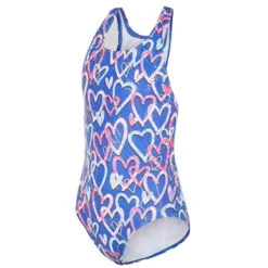 Maru - Valentine Ecotech Sparkle Rave Back Girls Swimsuit - Blue/Pink -Swim and Beyond maru girls valentine ecotech sparkle rave back blue pink 3