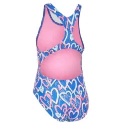 Maru - Valentine Ecotech Sparkle Rave Back Girls Swimsuit - Blue/Pink -Swim and Beyond maru girls valentine ecotech sparkle rave back blue pink 4
