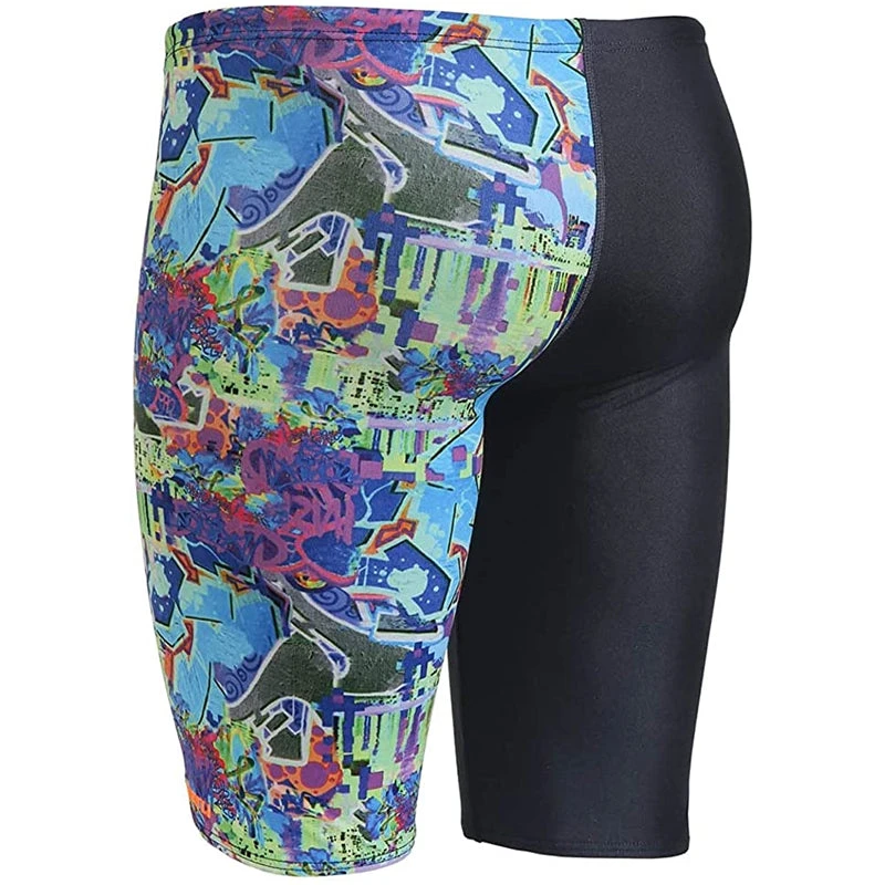 Maru - Graffiti Sky Pacer Mens Swimming Jammer - Black/Blue 2 Maru - Graffiti Sky Pacer Mens Swimming Jammer - Black/Blue - Image 2