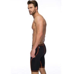 Maru - Maverick Pro Mens Jammer - Black/Orange -Swim and Beyond maru maverick pro jammer boys black orange 3