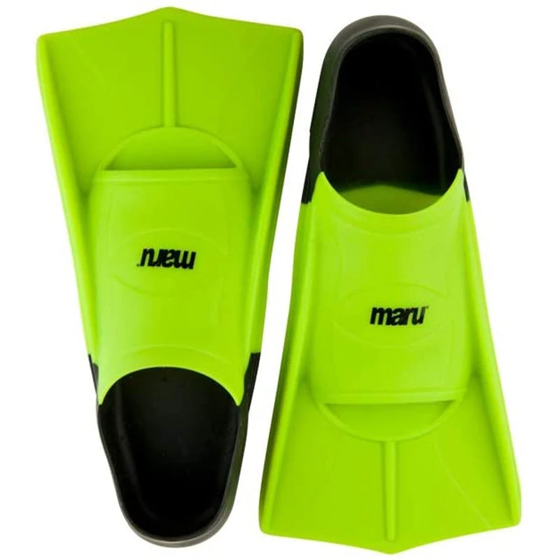 Maru - "New" Training Fins / Flippers - Neon Lime/Black 4 Maru - "New" Training Fins / Flippers - Neon Lime/Black - Image 4